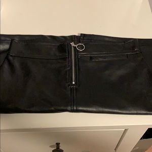 Faux leather skirt